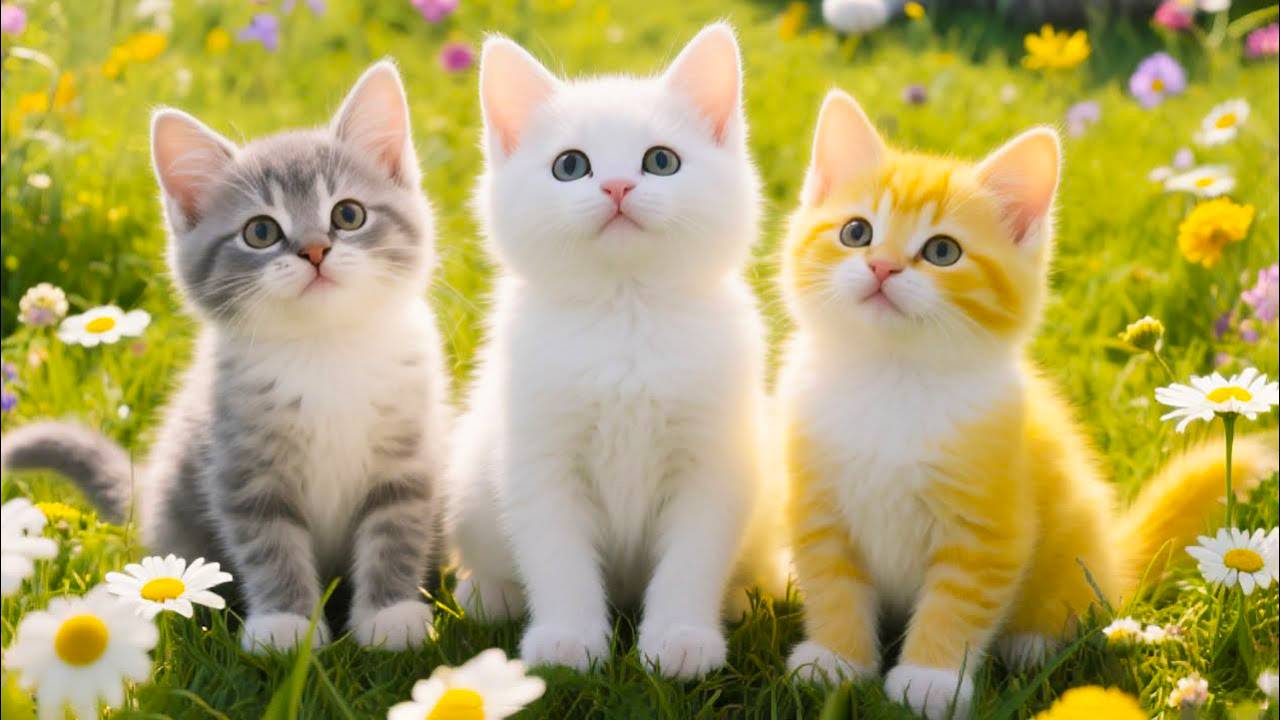 😹Милые пушистые комочки мяукают и прыгают на солнце🔥