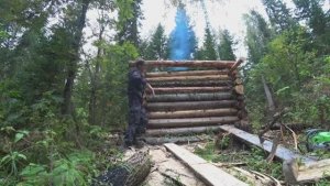 НОЧЬ В ЗАБРОШЕННОМ ГНИЛОМ ДОМИКЕ. ПОЛВЕКА ТУТ НИКТО НЕ ЖИЛ. СТРОИТЕЛЬСТВО НОВОЙ ИЗБЫ.