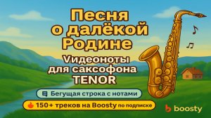 🎷Sax Tenor Песня о Далекой Родине 🎷ВИДЕОМИНУС для Саксофона