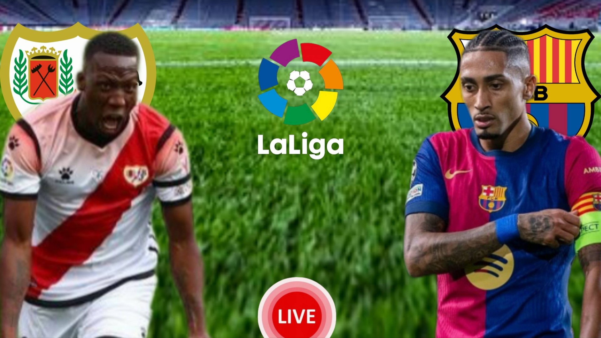 ФУТБОЛ ЧЕМПИОНАТ ИСПАНИИ La Liga.  РАЙО ВАЛЬЕКАНО - БАРСЕЛОНА.  ПРЯМАЯ ТРАНСЛЯЦИЯ