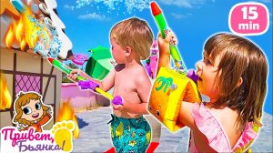 Приключения Бьянки в аквапарке и океанариуме – играем в пожарных и отправляемся на поиск акулы!