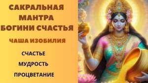 САКРАЛЬНАЯ МАНТРА БОГИНИ СЧАСТЬЯ. ЧАША ИЗОБИЛИЯ. Счастье. Мудрость. Процветание.