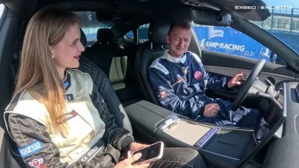 EXEED | EXLANTIX ES. Заезд по гоночному треку