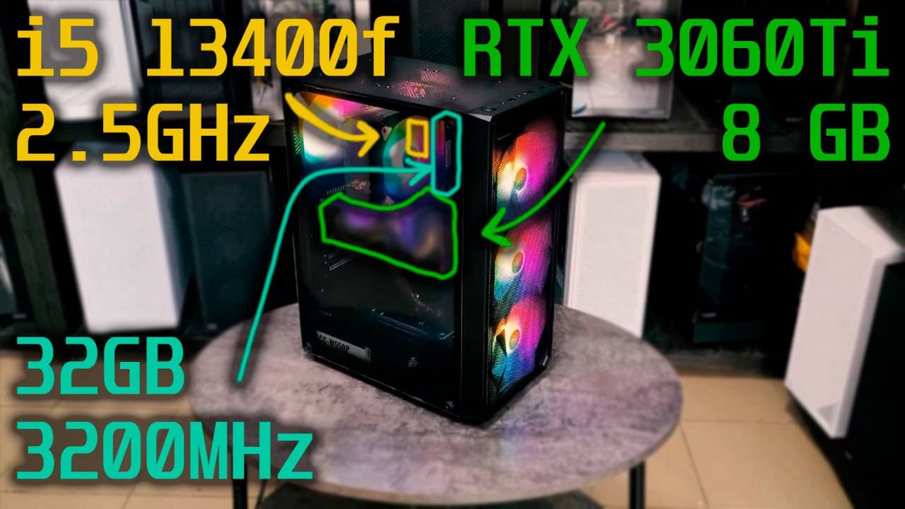 Обзор и тесты  Core i5 13400f  RTX 3060 Ti 8GB  Aleksey PC fan