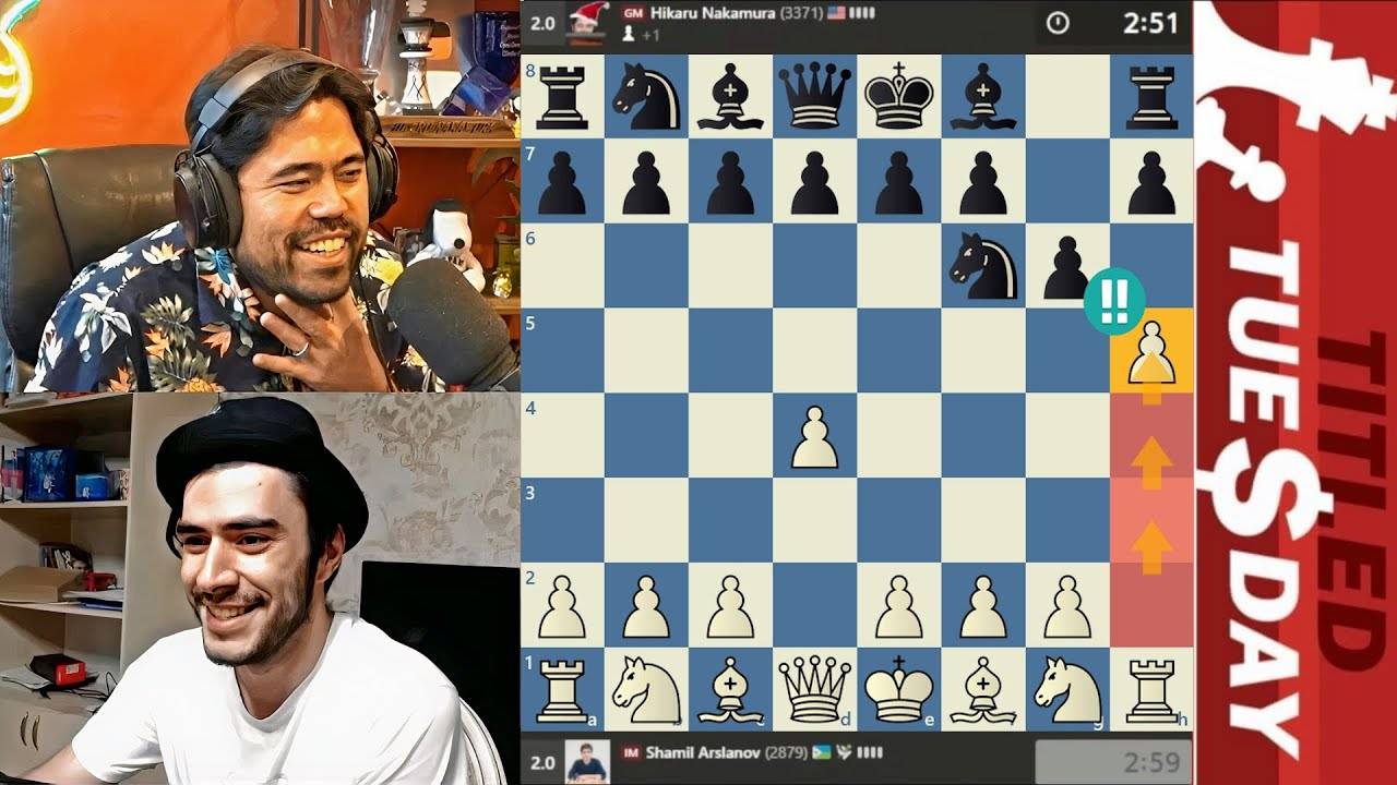 Запускаем КАФУ по БРОВКЕ! Шамиль Арсланов - Хикару Накамура 26.08.2025 смотреть онлайн