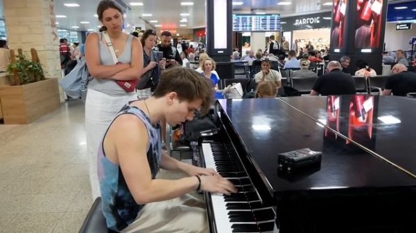 DIE WITH A SMILE AIRPORT PIANO PERFORMANCE MALTA