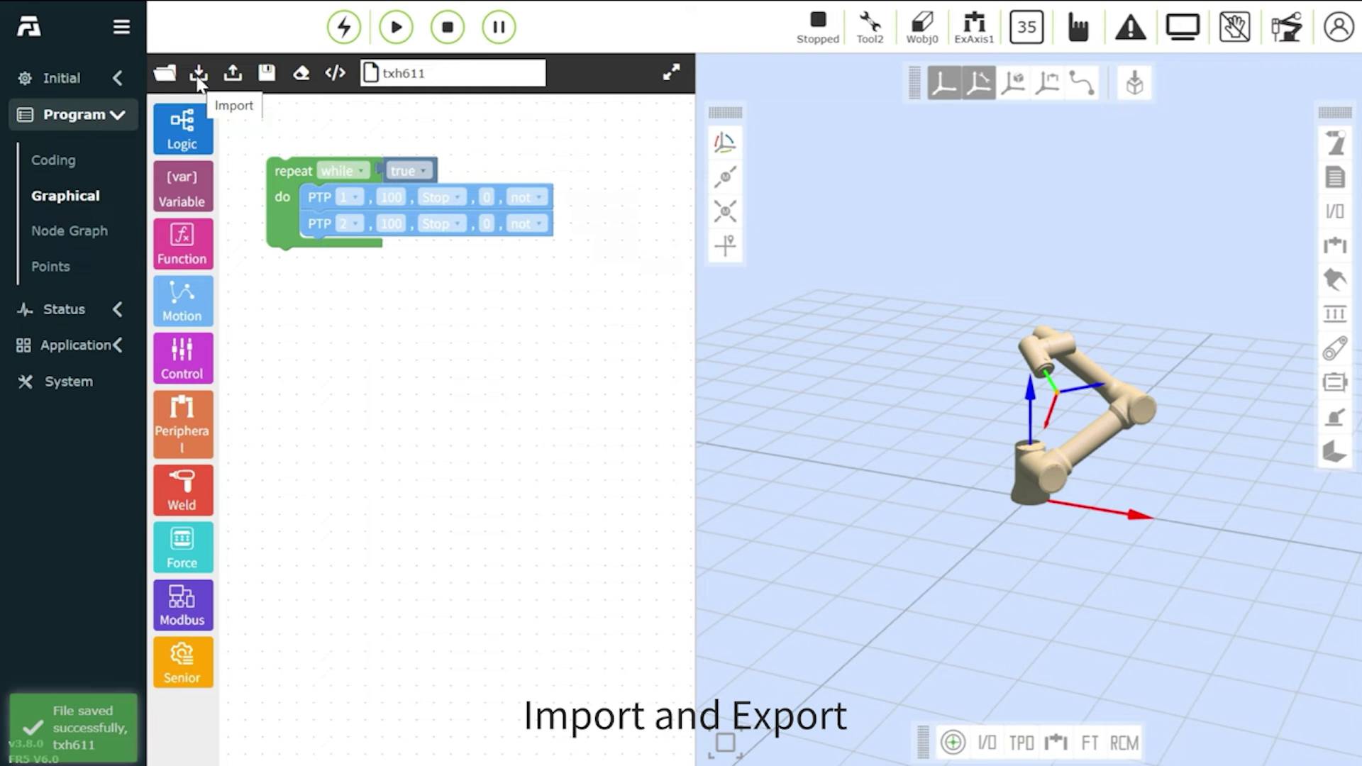 Основы работы с графическим программированием робота FAIRINO смотреть онлайн