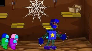 AMONG US ПРОТИВ квадратного бу блю.