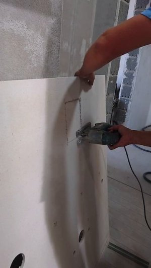 Зашивка инсталляции ГВЛом.