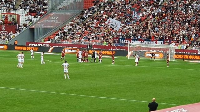 Спартак бьет штрафной удар в створ ворот Рубина. Ruslan Football Manager смотреть онлайн