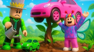 🚗 Вырасти МАШИНУ в РОБЛОКС! ДОЧКА сделала ЗОЛОТУЮ машину и обогнала ПАПУ! Grow A Car Roblox