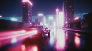 Ретровейв, ретро синтвейв, саксофон 4К / Dramatic Retro synthwave, retrowave with saxophone 4K