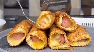 Очень вкусные Сосиски в лаваше...🌭😋 Рецепт в описании ✍️