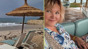 Хаммамет Гуляем по городу.Зашли в Супермаркет.Вечером погода устроила  световое шоу 😃