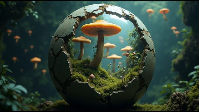 The Fungal Biosphere🍄3-Hour Nature Horror Ambience ｜ Alien Jungle Ecosystem ｜ Spore Life Soundscape