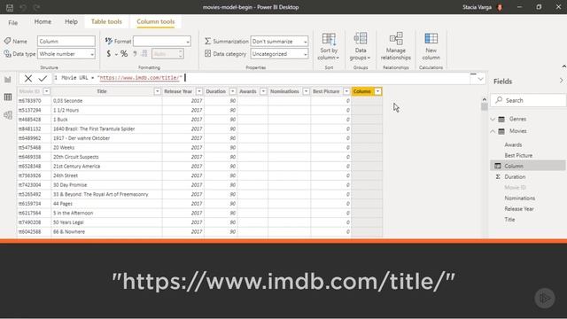 3.07. Creating Data Models in Power BI - Creating a Calculated Column смотреть онлайн