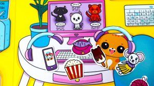 ЧТО ДЕЛАЕТ КОТ, КОГДА ОДИН ДОМА😜😺 Бумажная кукла и ее питомец интересные истории Домикис Даринелк