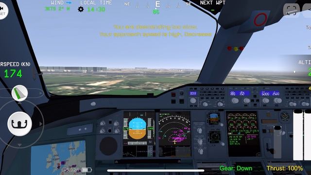 Посадка самолета а 380-800 Qantas