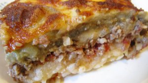 Мусака с баклажанами, фаршем и рисом, этот рецепт я люблю больше всего
