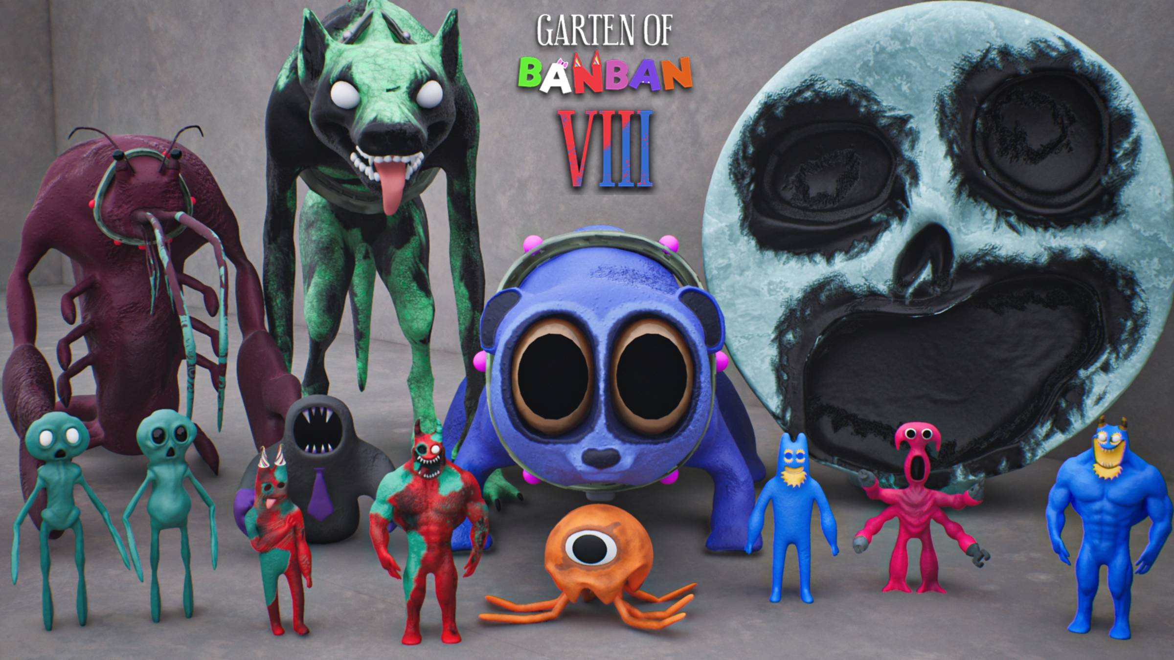 Garten of Banban 8 - Сравнение размеров всех монстров! смотреть онлайн
