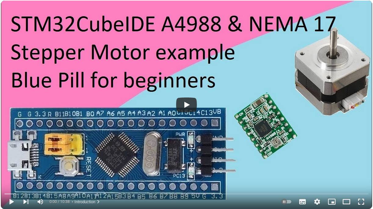 73. STM32CubeIDE A4988 & NEMA 17 Stepper Motor with STM32F103C8T6 смотреть онлайн