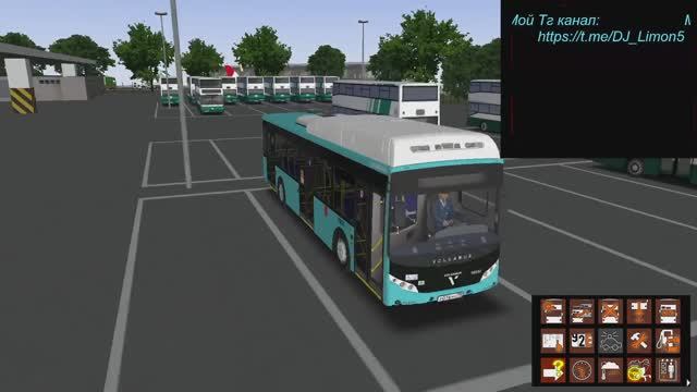 катаемся на  автобусе Volgabus по вымышленной карте Great Grundorf2 в omsi 2