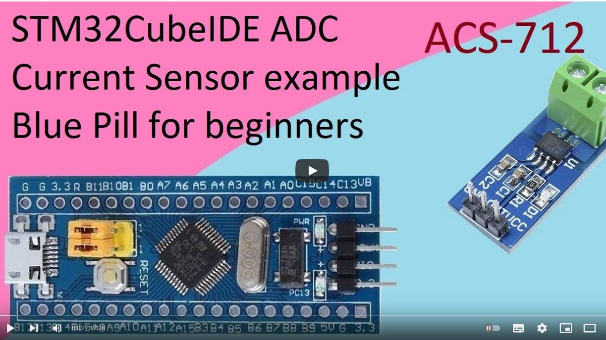55. STM32CubeIDE ACS712 current Sensor with STM32F103C8T6 смотреть онлайн