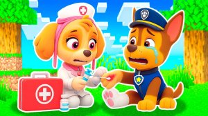 СКАЙ СТАЛА ВРАЧОМ и СДЕЛАЛА ОПЕРАЦИЮ ГОНЩИКУ МАРШАЛУ РАЙДЕРУ ЩЕНЯЧИЙ ПАТРУЛЬ В МАЙНКРАФТ МУЛЬТИК