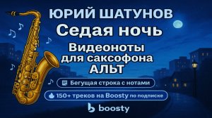 Sax Alto Юрий Шатунов - Седая ночь ВИДЕОНОТЫ для Саксофона