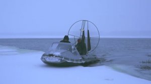 Аэролодка PIONEER 26-166 4 метра ..замер скорости по рыхлому снегу