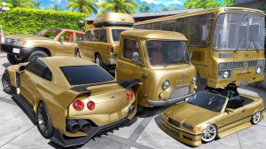 Угнал кучу золотых чит тачек и огромный монстр трак у мажора за 180 сек! Битва воров в ГТА 5 Онлайн