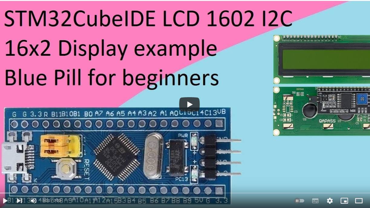 57. STM32CubeIDE LCD 1602 Display. I2C 16x2 with STM32F103C8T6 смотреть онлайн