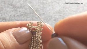 Плетеный браслет с кристаллами от Özlenen Tasarım