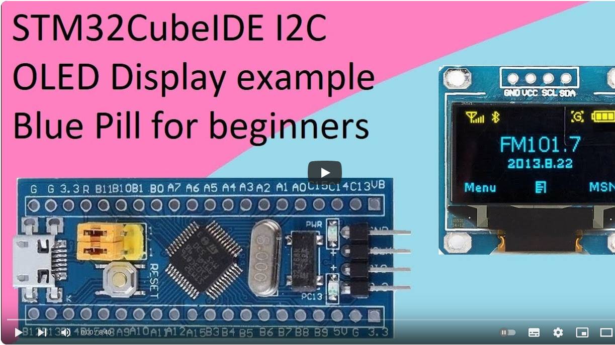 19. STM32CubeIDE OLED Display. I2C with STM32F103C8T6 смотреть онлайн