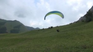Чегемское ущелье параплан приземление в дульник
