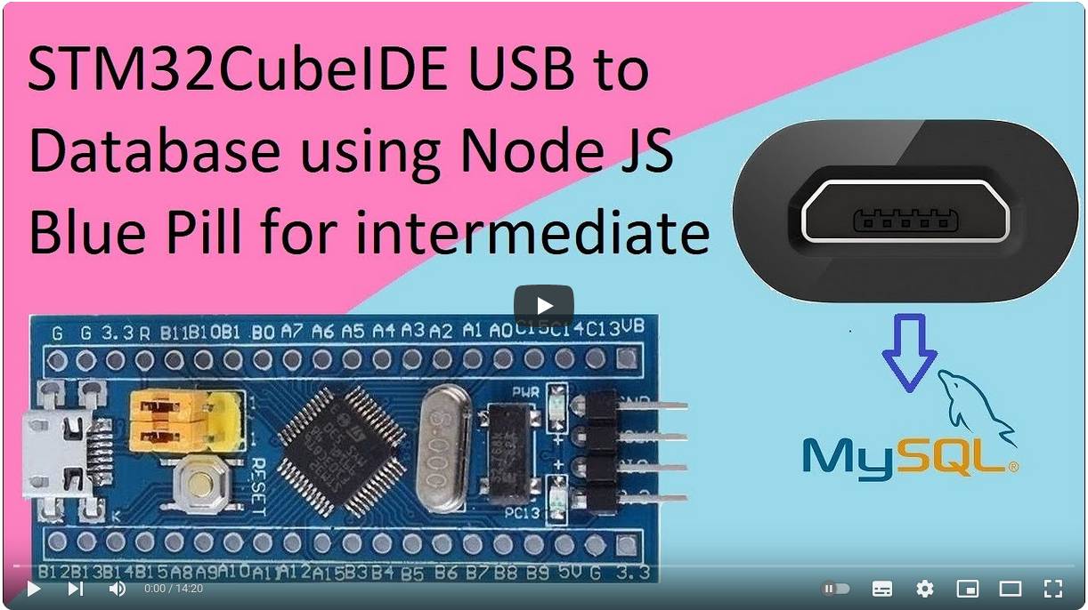 64. STM32F103C8T6 USB to MySQL database through Node JS ( Virtual Com Port ) смотреть онлайн