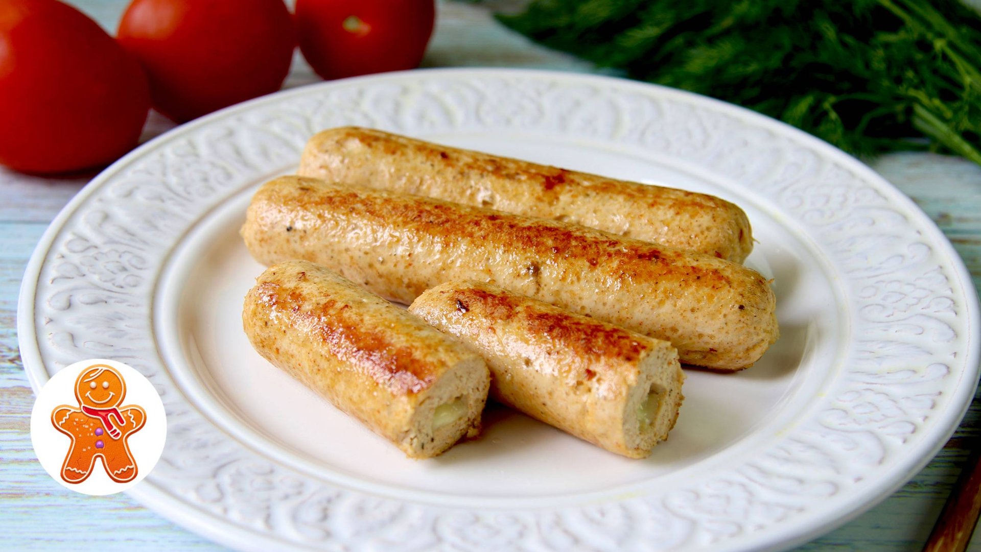 Быстрые домашние куриные колбаски с начинкой