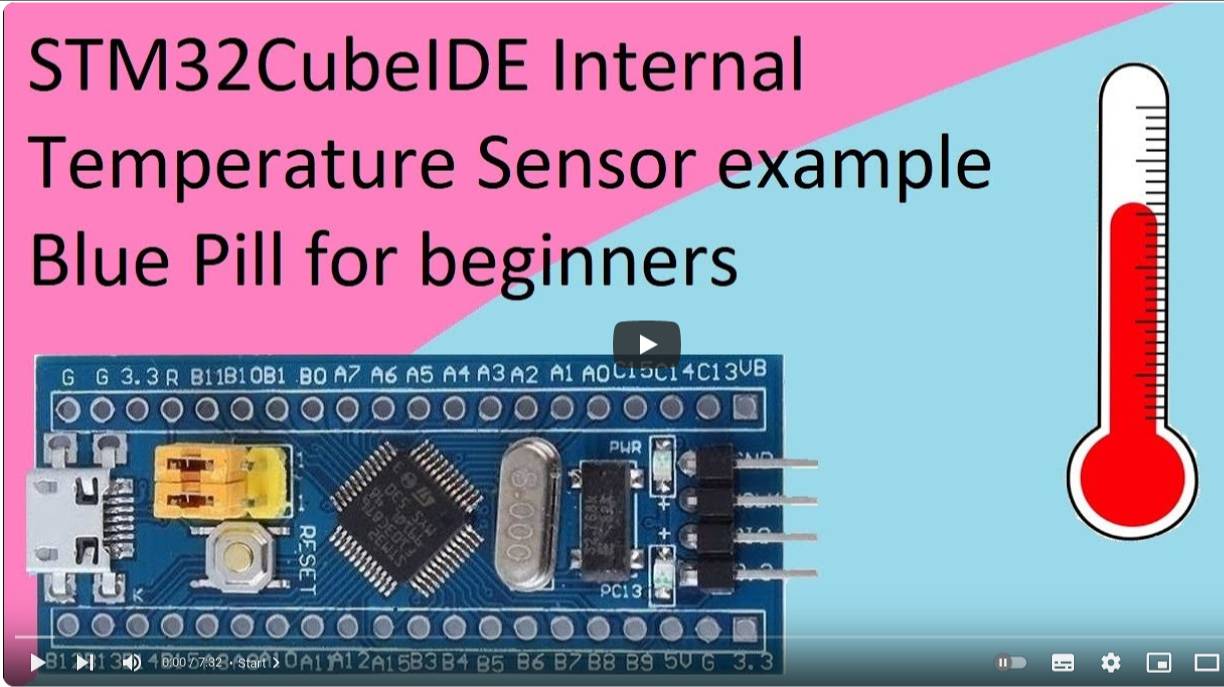 33. STM32CubeIDE internal temperature sensor with STM32F103C8T6 смотреть онлайн