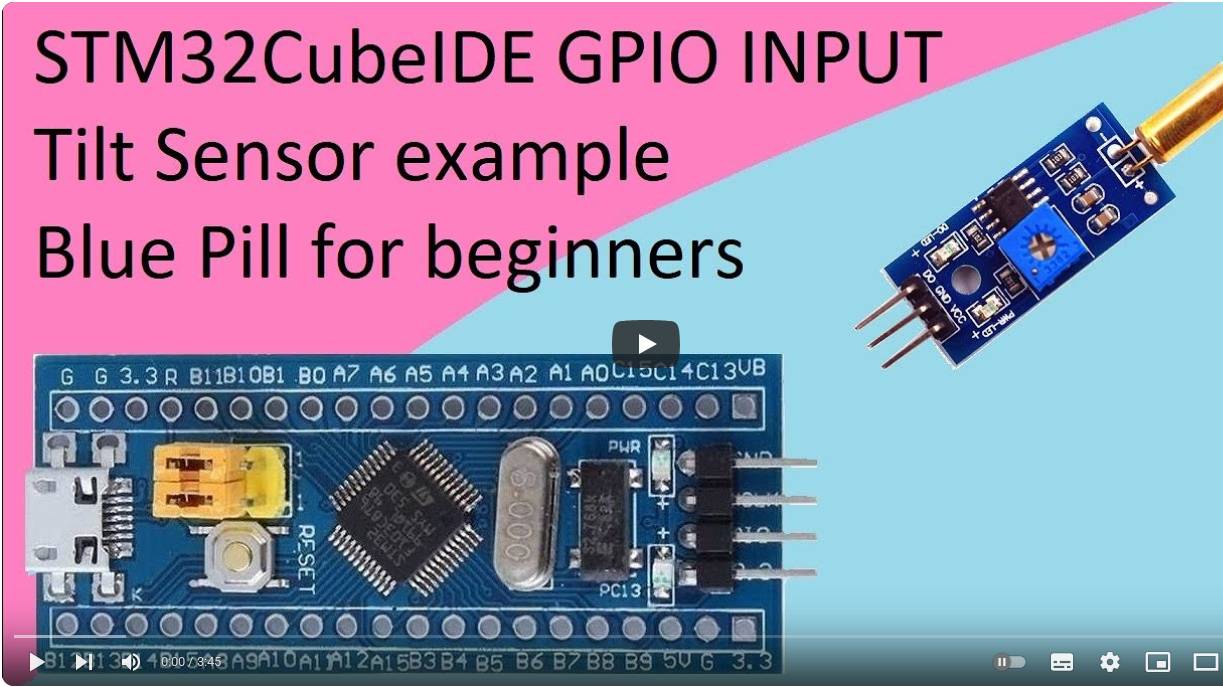 38. STM32CubeIDE Tilt Sensor with STM32F103C8T6 смотреть онлайн