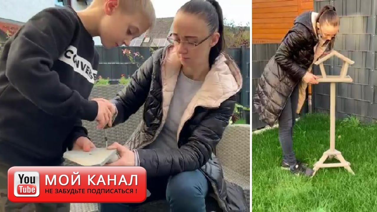 Собираем кормушку для птичек/ Жизнь в Германии смотреть онлайн