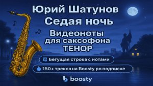 Sax Tenor Юрий Шатунов - Седая ночь ВИДЕОНОТЫ для Саксофона