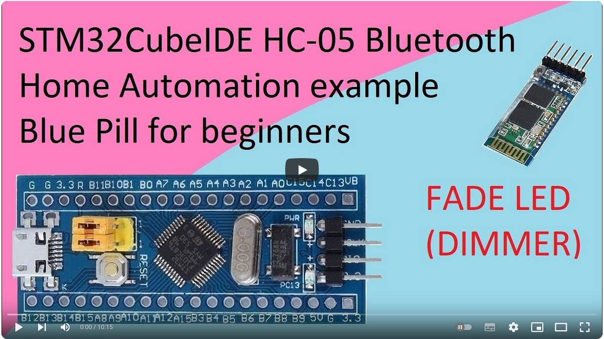 71. STM32CubeIDE Fade LED (Dimmer) using HC 05 Bluetooth Module with STM32F103C8T6 смотреть онлайн