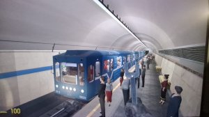 Поездка По Московско-Петроградской линии на поезде 81.540.1 (БОИНГ) В Гаррис Мод Метрострой