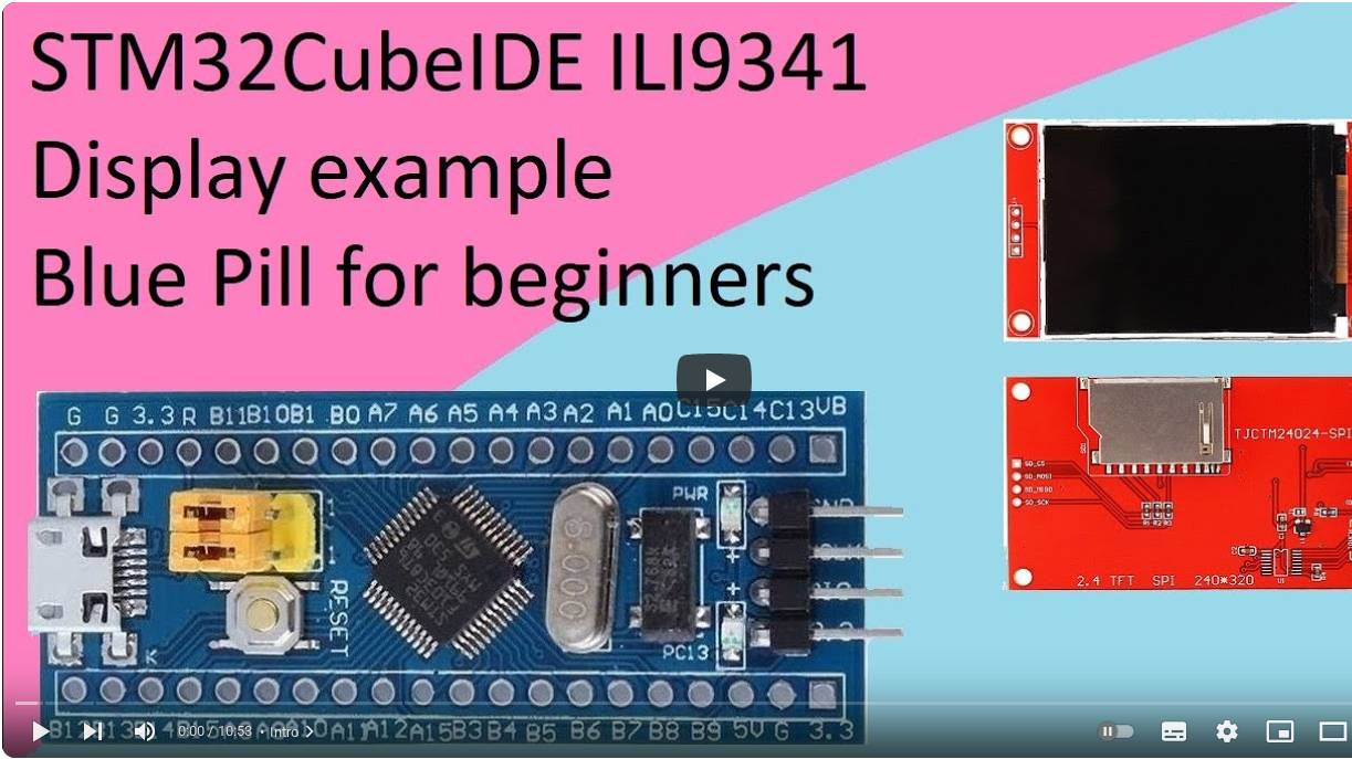 37. STM32CubeIDE ILI9341 TFT Display with STM32F103C8T6 смотреть онлайн