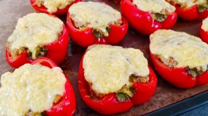 Вкусный обед из болгарских перцев. Пошаговый рецепт