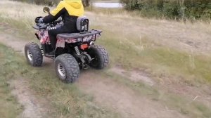 Покатаемся!!!!! Детский квадроцикл Grizzly Aerox 125 см3