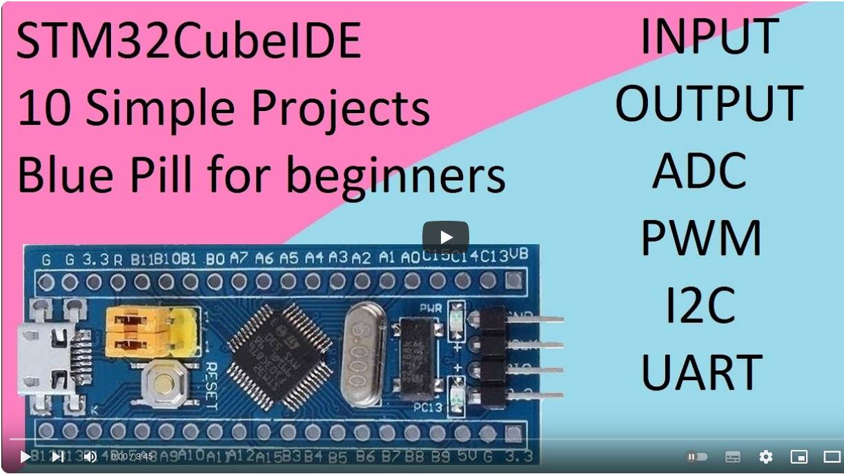 23. STM32CubeIDE Simple INPUT OUTPUT ADC PWM Timers I2C UART смотреть онлайн