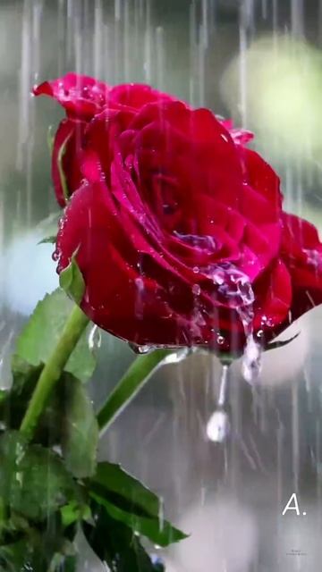 красивые розы, летний дождь.mp4