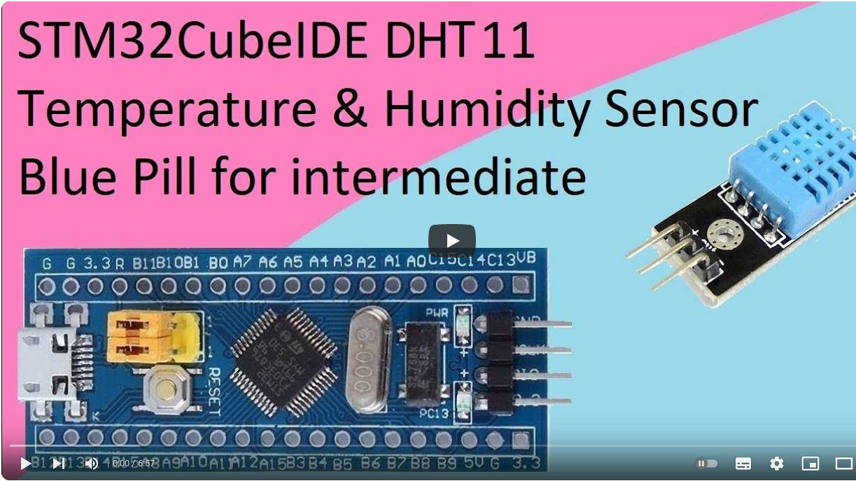 39. STM32CubeIDE DHT11 Temperature and Humidity Sensor with STM32F103C8T6 смотреть онлайн