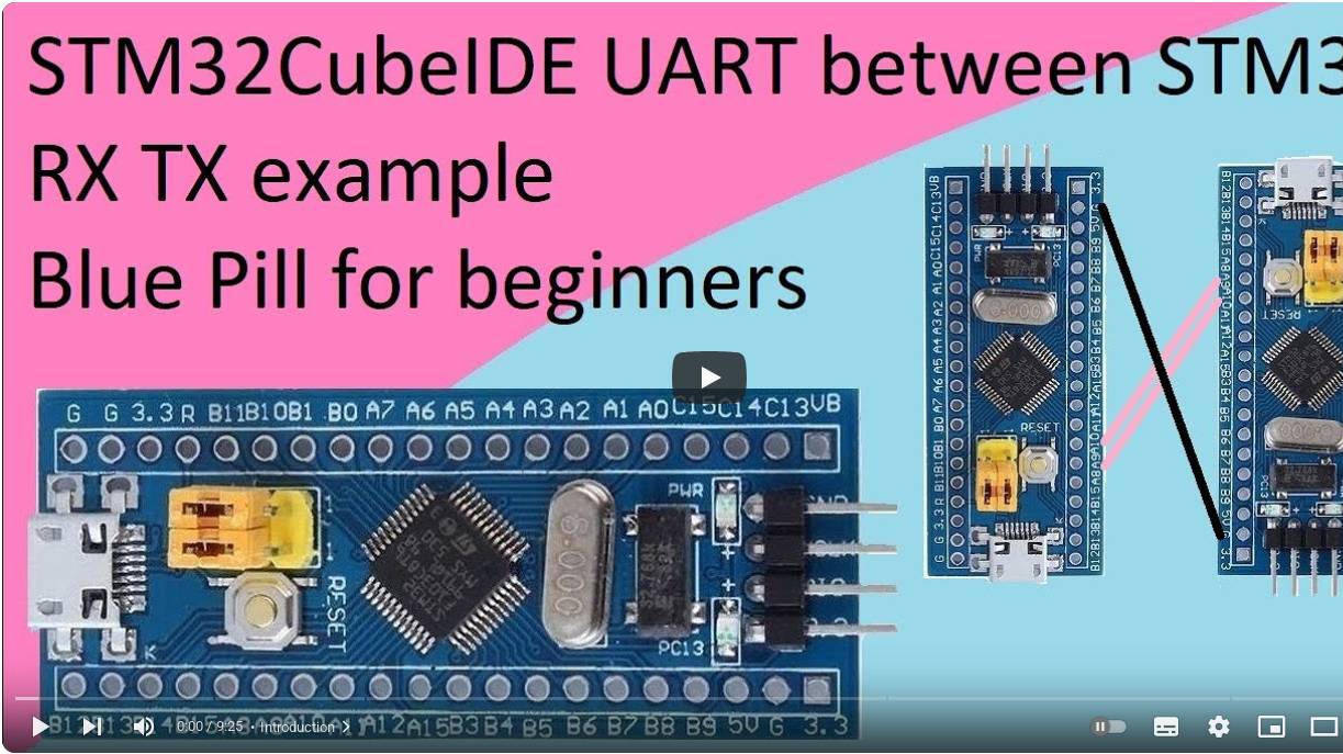 22. STM32CubeIDE UART between STM32F103C8T6 смотреть онлайн